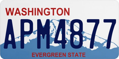 WA license plate APM4877
