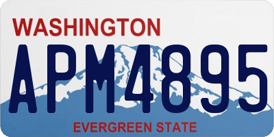 WA license plate APM4895