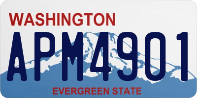 WA license plate APM4901