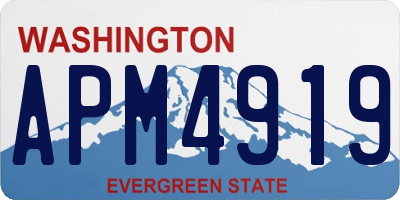 WA license plate APM4919