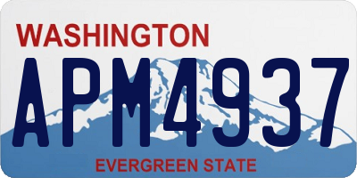 WA license plate APM4937