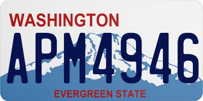 WA license plate APM4946