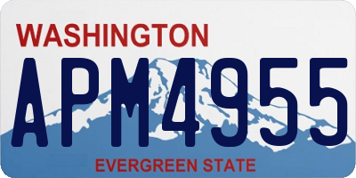 WA license plate APM4955