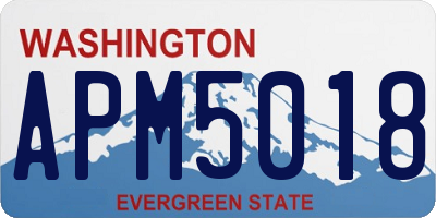 WA license plate APM5018