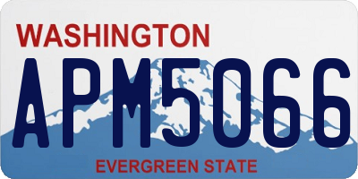 WA license plate APM5066