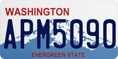 WA license plate APM5090