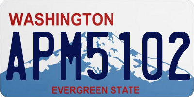 WA license plate APM5102