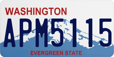 WA license plate APM5115