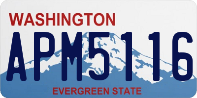 WA license plate APM5116
