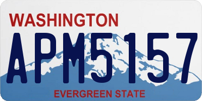 WA license plate APM5157