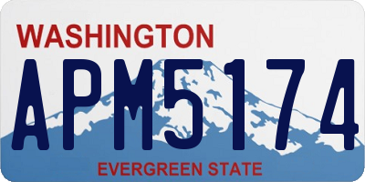 WA license plate APM5174