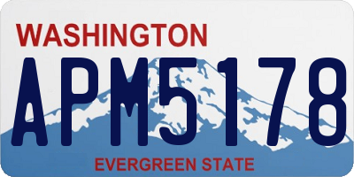 WA license plate APM5178