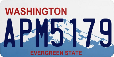 WA license plate APM5179