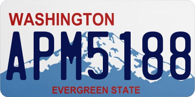 WA license plate APM5188