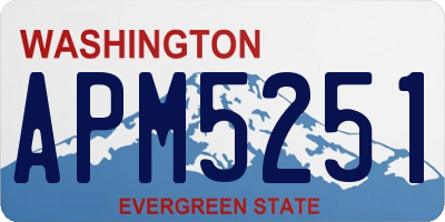 WA license plate APM5251