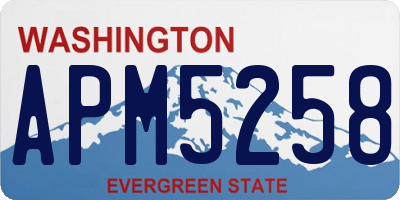 WA license plate APM5258