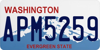 WA license plate APM5259
