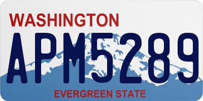 WA license plate APM5289