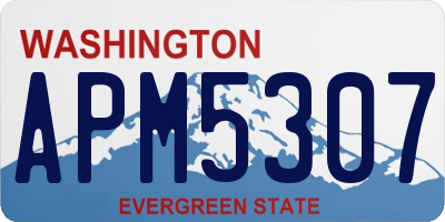 WA license plate APM5307