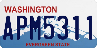 WA license plate APM5311