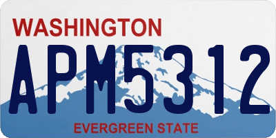 WA license plate APM5312