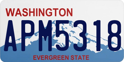 WA license plate APM5318