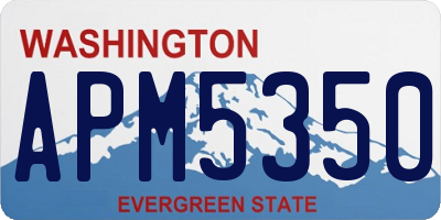 WA license plate APM5350