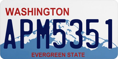 WA license plate APM5351