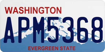 WA license plate APM5368