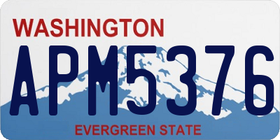 WA license plate APM5376