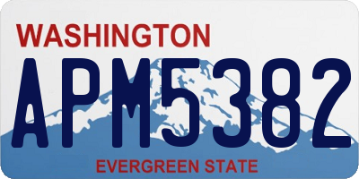WA license plate APM5382