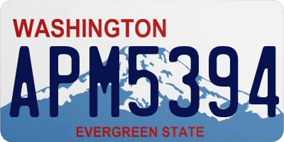 WA license plate APM5394