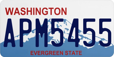 WA license plate APM5455