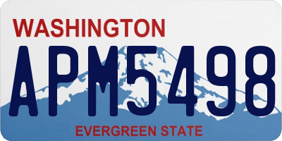 WA license plate APM5498
