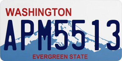 WA license plate APM5513