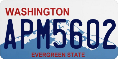WA license plate APM5602