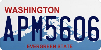 WA license plate APM5606