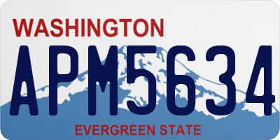 WA license plate APM5634