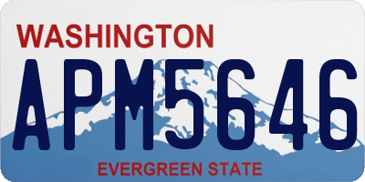 WA license plate APM5646