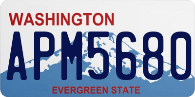 WA license plate APM5680