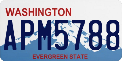 WA license plate APM5788