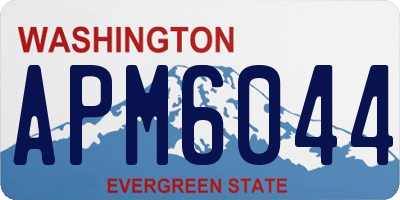 WA license plate APM6044