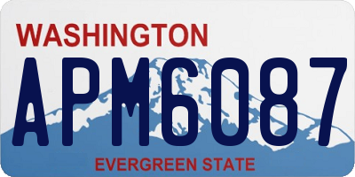 WA license plate APM6087