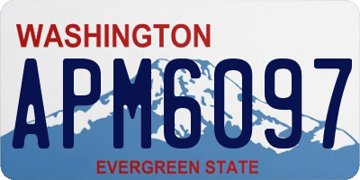 WA license plate APM6097