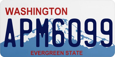 WA license plate APM6099