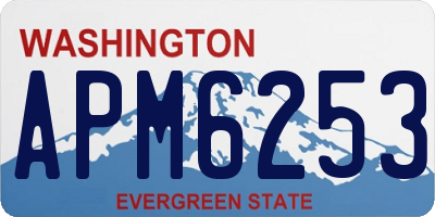 WA license plate APM6253