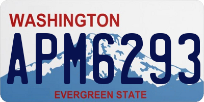 WA license plate APM6293