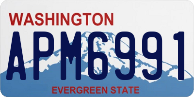 WA license plate APM6991