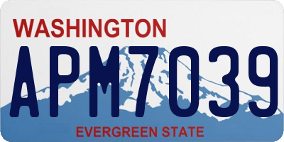 WA license plate APM7039
