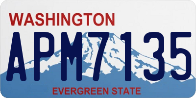 WA license plate APM7135